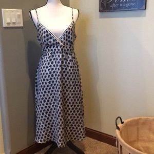 J.Crew Silk Black & White Print Dress 8
